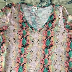 Bibi snake print v-neck top